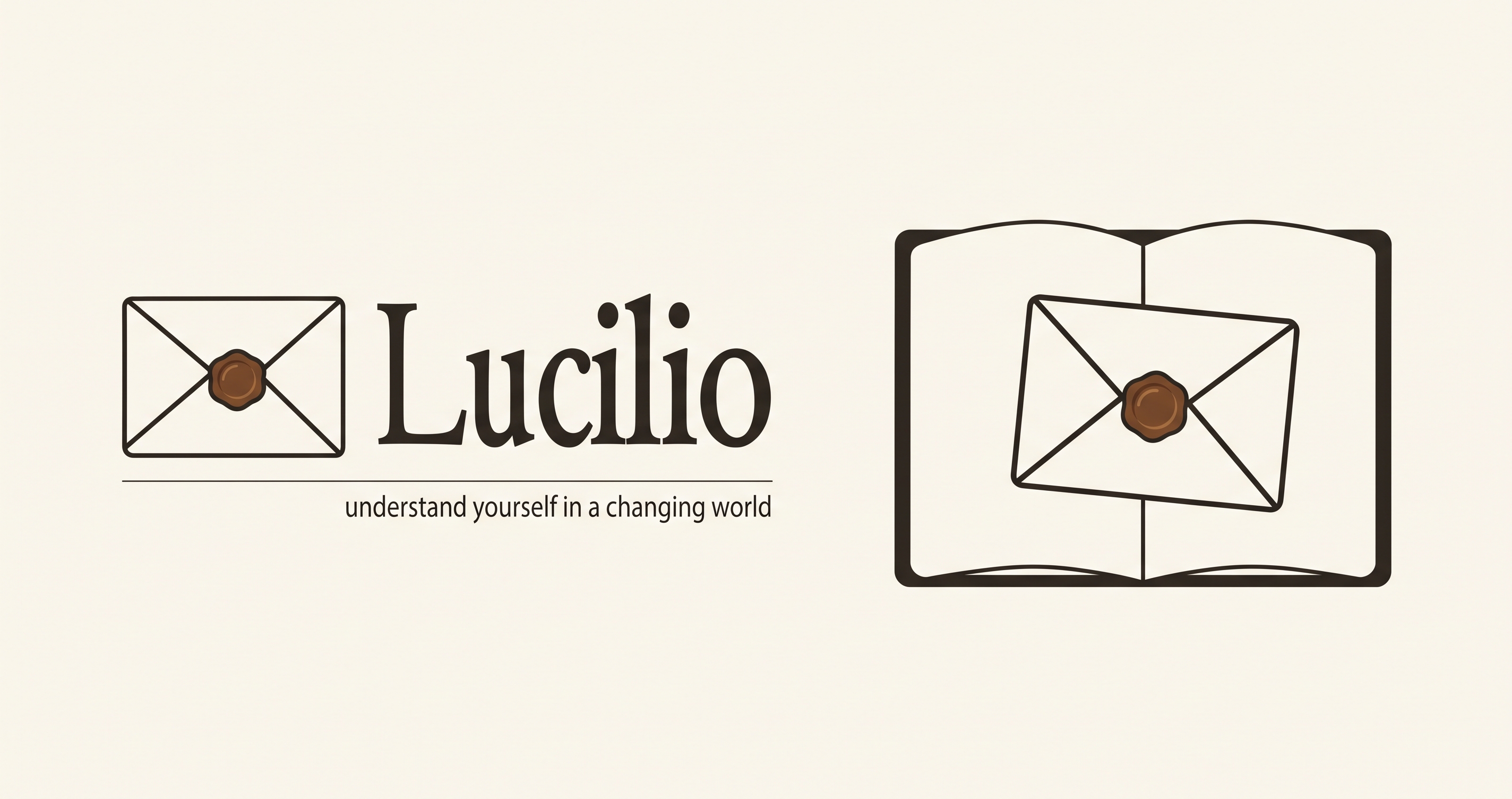 Lucilio: a folded letter with a wax seal on an open notebook
